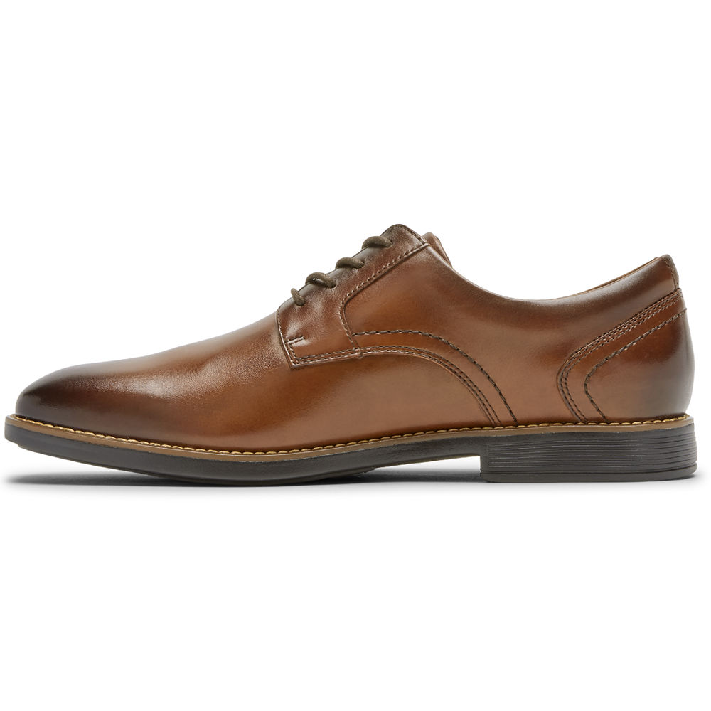 Rockport Lace Up For Mens Brown - Slayter Plain Toe Shoe - OH6143902